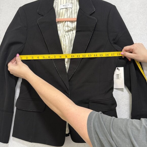 Bailey 44 Blazer Womens 4 Black Single Button Lined Career Stretch Jacket USA - Picture 7 of 11